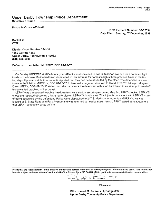 Affidavit